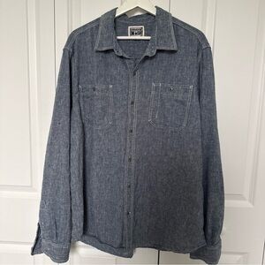 Converse One Star Chambray Button Up Shirt Mens Size XL FLAW